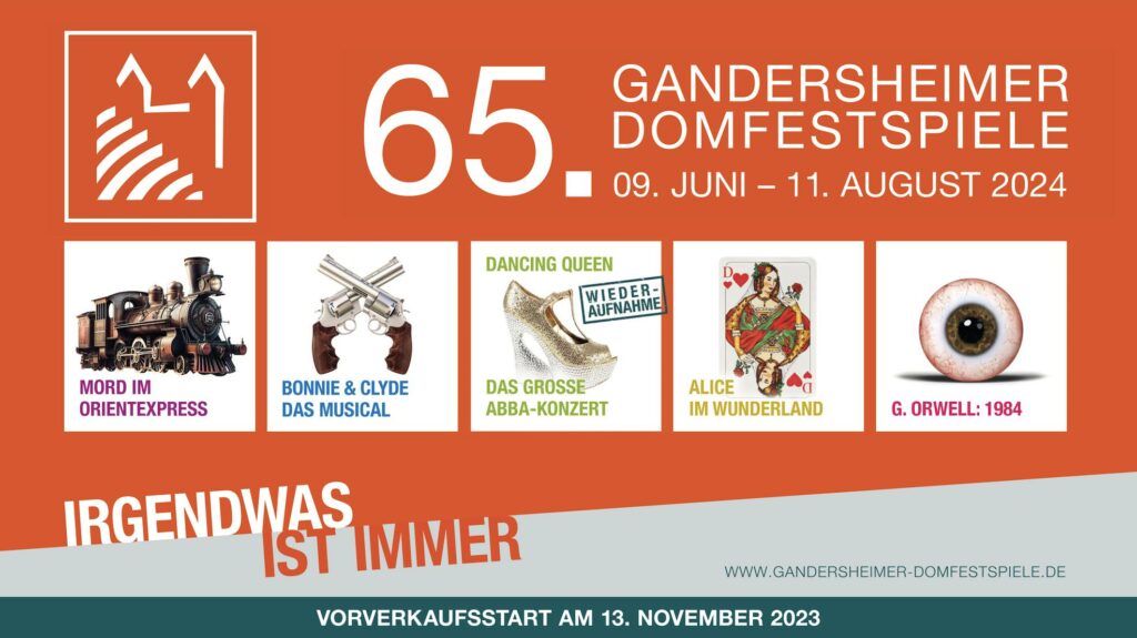 Vorverkaufsstart Bad Gandersheimer Domfestspiele 2024 am 13.11.2023